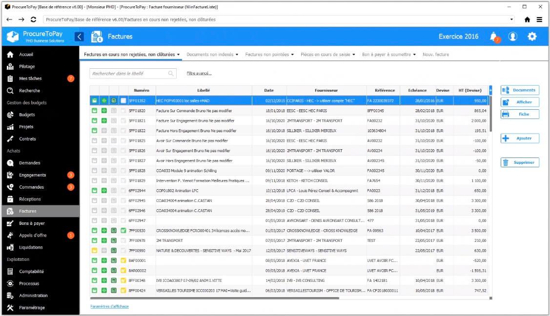 La gestion de Factures